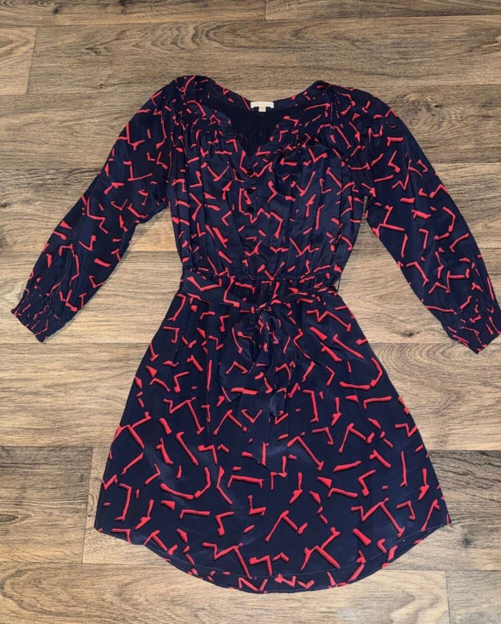 Shoshanna Pritzker Print Carla 100% Silk Dress Mini Dress
